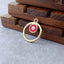 Round Evil Eye Brass Red Enamel Pendant Centre Pcs For Women Bulk