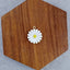 Daisy Flower Brass White Gold Enamel Pendant Center Pcs For Women