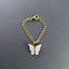 Butterfly Gold White Brass Watch Charm For Women Bulk