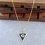 Triangle Evil Eye Black Gold Pendant Chain For Women Bulk