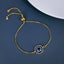 Evil Eye Cubic Zirconia Gold Blue Cuff Bracelet For Women Bulk
