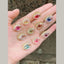 Evil Eye Lash Glass Gold American Diamond Centre Pcs For Women Bulk