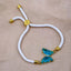 Butterfly Turkish Green White Crystal Thread Slider Bracelet Bulk