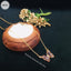 Copper Crystal Pink Gold Butterfly Necklace Pendant Chain Women Bulk