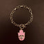 Copper CZ Enamel Pink Gold Hamsa Charms Bracelet Girls Bulk