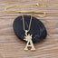 Crown Alphabet Letter A Gold CZ Copper Pendant Chain Bulk