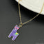 Brass With Enamel Purple Pink Yellow Gold Dinosaur Pendant Girls Bulk