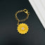 Daisy Flower Brass Gold Enamel Link Chain Watch Charm Chain Women Bulk