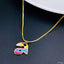 Gold Multi Letter Alphabet Initial A Necklace Pendant Chain Girls Bulk