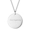 Stainless Steel Round Dog Tag Personalized Engraved Letter Necklace Pendant Chain Unisex