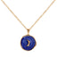 Copper Moon Blue Gold Enamel Necklace Pendant Chain For Women Bulk