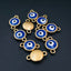 Alloy Enamel Evil Eye Blue Gold Charm For Women_Pk_Of_10 Bulk