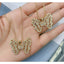 Butterfly Baguette Cubic Zirconia 18K Gold Copper Pendant Chain Bulk