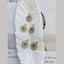 Evil Eye Flower Pear Cubic Zirconia 18K Gold Copper Pendant Chain Bulk