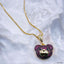 Pink Teddy Bear Cubic Zirconia 18K Gold Pendant Links Chain Women Bulk