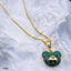 Green Teddy Bear Cubic Zirconia 18K Gold Pendant Links Chain Bulk