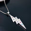 Lightening Thunder White Enamel Silver Pendant Chain For Women Bulk