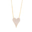 Pointy Heart Love CZ 18K Gold Anti Tarnish Pendant Chain Bulk