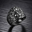 Stylish Gothic Punk Biker Antique Retro Vintage Oxidise Silver Stainless Steel Tiger Lion Head Ring