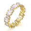 Stylish Baguette Cubic Zirconia Gold Band Ring For Women Gift Bulk