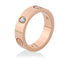 Cubic Zirconia Rose Gold Stainless Steel Band Ring Women Gift Bulk