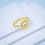 Gold Cubic Zirconia Sun Copper Free Size Adjustable Band Ring Bulk