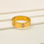 Screw Stainless Steel Cubic Zirconia Gold Band Ring For Women Bulk