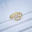 Eye Lash Copper Gold Pearl Free Size Adjustable Evil Eye Ring Bulk