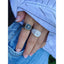 Smart Geometric Stripes White Enamel Gold Copper Open Back Ring Bulk