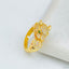 Copper Cubic Zirconia Gold Panther Ring Free Size Adjustable Ring Bulk