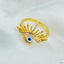 Sun Evil Eye Copper Cubic Zirconia Free Size Adjustable Ring Bulk