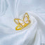 Butterfly Mother Of Pearl CZ Gold Copper Adjustable Ring Bulk