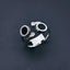 Roman Numbers Double Circle Silver Stainless Steel Ring for Women