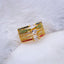 Rainbow Multi Color Fancy Cubic Zirconia Heart 18K Gold Ring Bulk
