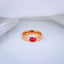 Oval Emerald Cubic Zirconia Rose Gold Stainless Steel Band Ring Bulk