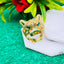 Tiger Panther Cubic Zirconia 18K Gold Anti Tarnish Open Back Ring Bulk