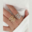 Nail Screw Star Filigree 18K Gold Anti Tarnish Free Size Ring Bulk