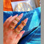 Nail Screw CZ 18K Gold Anti Tarnish Adjustable Free Size Ring Bulk