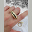 Oval 18K Gold Anti Tarnish Free Size Ring Women Bulk