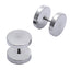Round Barbell Dumbell Rhodium Stainless Steel Pair Stud Earring Bulk