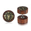 Lion 8 Mm Brass Natural Wood Brown Dumbell Barbell Stud Earring Pair