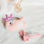 Pretty Pink Fabric Hair Clip Band Accessories Pack Of 2 Pcs Girl Bulk