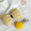 Incredible Yellow Fabric Hair Clip Accessories Pack Of 2 Pcs Girl Bulk