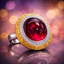 Red Blue Luxury Oval Glass Stone Gold Silver CZ Copper Fancy Ring Bulk