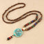 Elephant Beads Wooden Brown Resin Long Necklace For Women Bulk