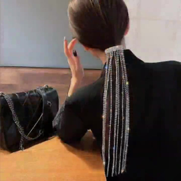 Silver Rhinestone Anti Tarnish Ponytail Clip Hair Accessories Bulk Secondary image