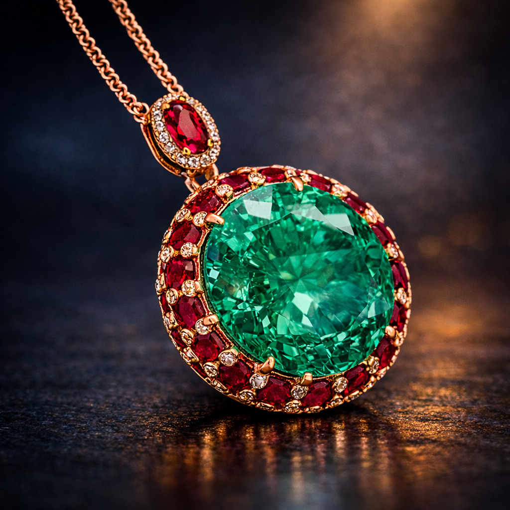 Classic Heritage Gold Plated CZ Anti Tarnish Copper Pendant Wholesale