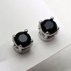 Round Multi Gemstone Solitaire Crystal CZ Stud Earring Bulk