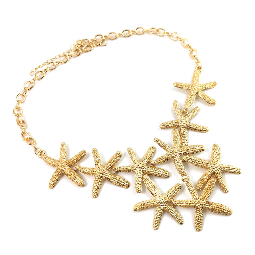 Star Fish 18K Gold Anti Tarnish Necklace Chain For Women Bulk Secondary image