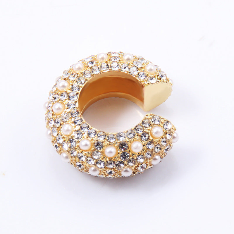 Pearl Multi Gemstone Crystal Anti Tarnish Ear Cuff Earring Women Bulk
